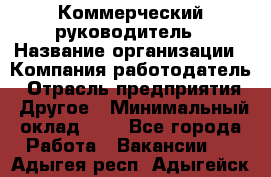 Коммерческий руководитель › Название организации ­ Компания-работодатель › Отрасль предприятия ­ Другое › Минимальный оклад ­ 1 - Все города Работа » Вакансии   . Адыгея респ.,Адыгейск г.